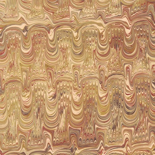Hand Marbled Paper Soundwave Combed Pattern in Yellows ~ Berretti Marbled Arts